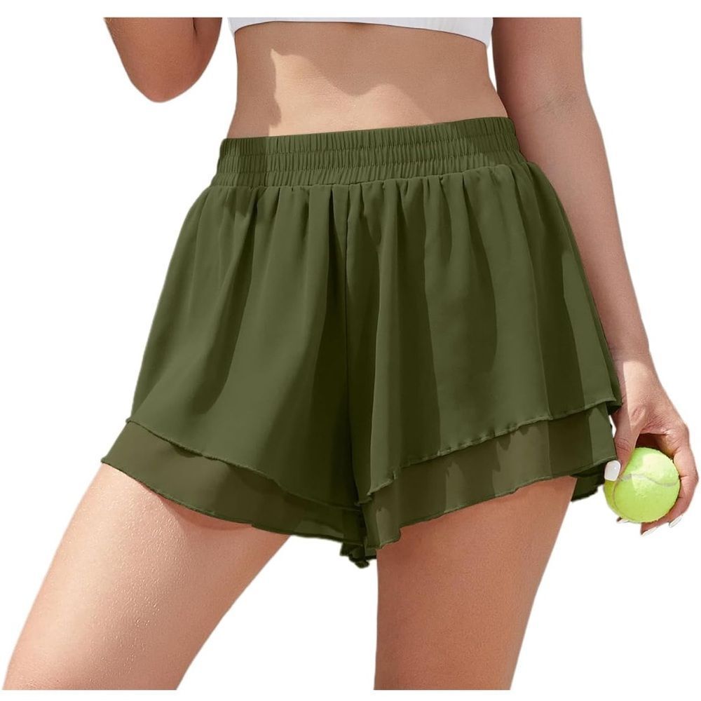 NWT 2 XL Green Flowy Shorts for Women